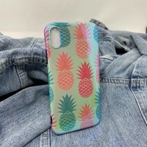 iPhone X/XS Case Pineapple Metallic Cover NEW
